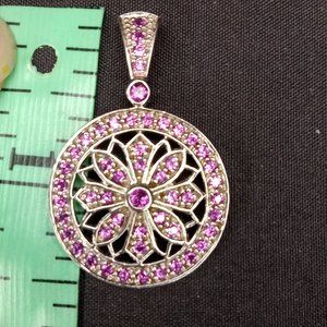 925 Sterling Silver Tourmaline Pendant.